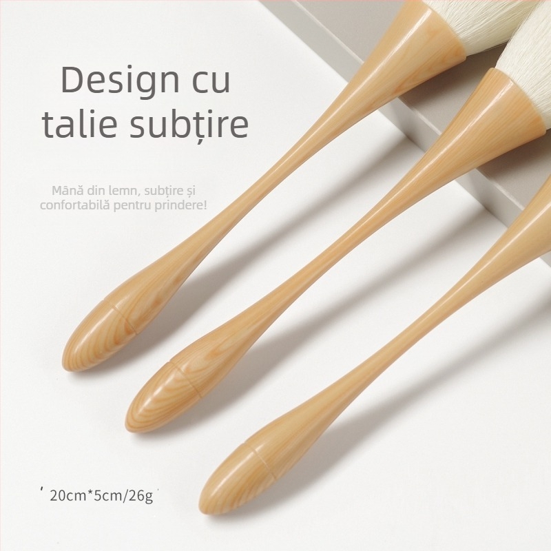 Perie pentru praf de unghii, JMOFO, mâner lung, peri moi, marcă autohtonă