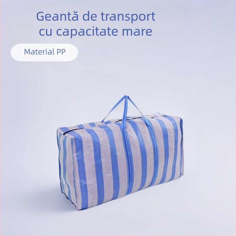 Geantă PP țesută, geantă portabilă de mutare și depozitare pentru lenjerie, capacitate de încărcare 100 kg