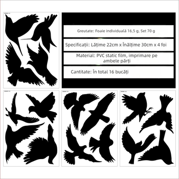 Colibri electrostatic PVC sticker de fereastră pentru decor anti-coliziune