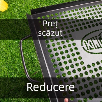 Tigaie gril pătrată din fier, antiaderentă, 0,93 kg; fabricație prin laminare la rece și întindere