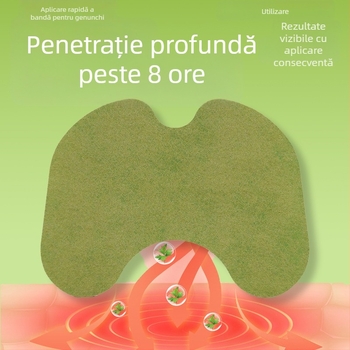 Plasture pentru genunchi cu moxibustie – țesătură nețesută, Henglitang, 12 plasturi pe cutie
