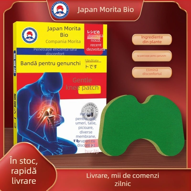 Plasture pentru genunchi cu moxibustie – țesătură nețesută, Henglitang, 12 plasturi pe cutie