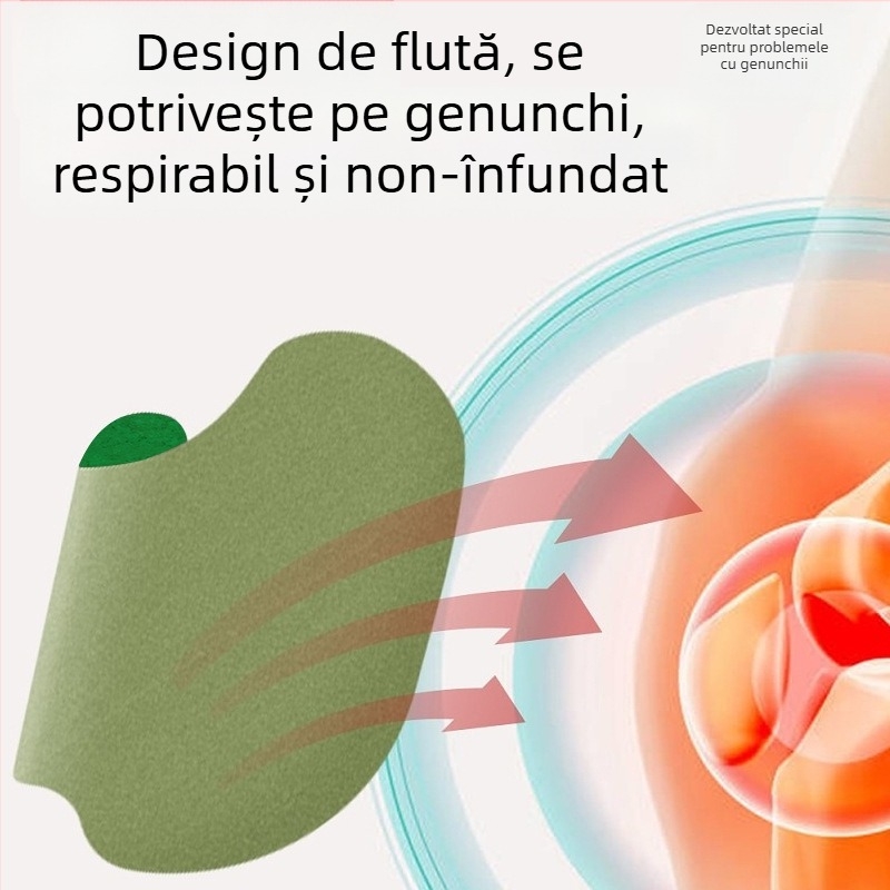 Plasture pentru genunchi cu moxibustie – țesătură nețesută, Henglitang, 12 plasturi pe cutie