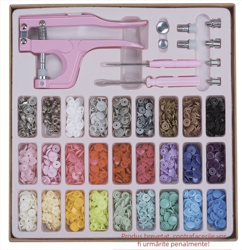 Kit de capse snap pentru haine de bebeluți — material: rășină; construcție: capse snap; aplicație: îmbrăcăminte pentru bebeluți