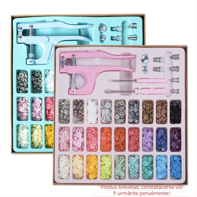 Kit de capse snap pentru haine de bebeluți — material: rășină; construcție: capse snap; aplicație: îmbrăcăminte pentru bebeluți