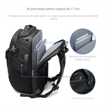 Outwalk rucsac pentru cameră – impermeabil, anti-furt, din Oxford rezistent la uzură, curea de umăr curbată, potrivit pentru camere DSLR și fără oglindă