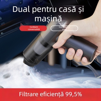 Aspirator auto portabil cu încărcare wireless, aspirație 9000 Pa, 35W, 7.4V
