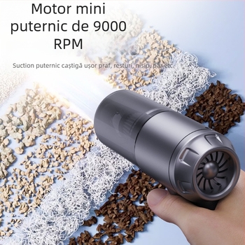 Aspirator auto portabil cu încărcare wireless, aspirație 9000 Pa, 35W, 7.4V