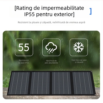Panou solar pliabil pentru exterior, 40W, încărcare rapidă USB, ieșire 5V