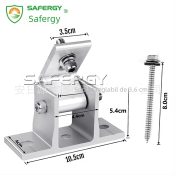 Suport reglabil pentru piciorul frontal din aliaj de aluminiu, set de 2 piese, cu garnitură din cauciuc; Greutate 0.55 kg; Standard AS/NZS1170.2; Oxidare anodică mică