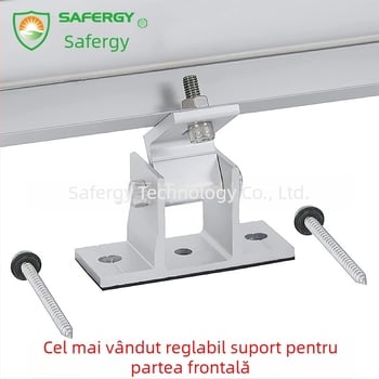 Suport reglabil pentru piciorul frontal din aliaj de aluminiu, set de 2 piese, cu garnitură din cauciuc; Greutate 0.55 kg; Standard AS/NZS1170.2; Oxidare anodică mică