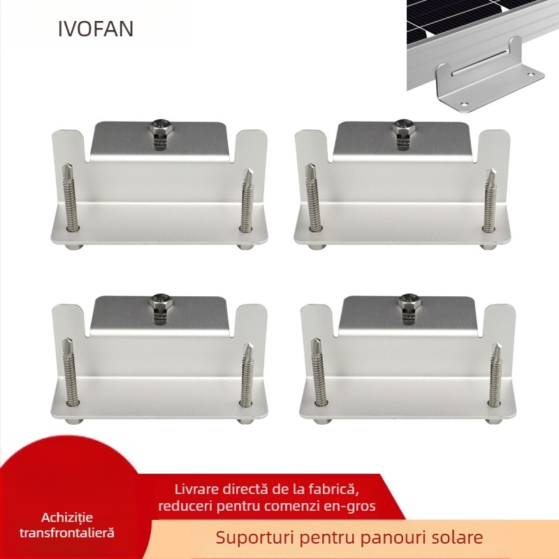 Suport Z din aliaj de aluminiu pentru panouri solare, pentru panouri baterii RV și iahturi, exterior – CP-0654, ISO2000, 243 g, oxidare