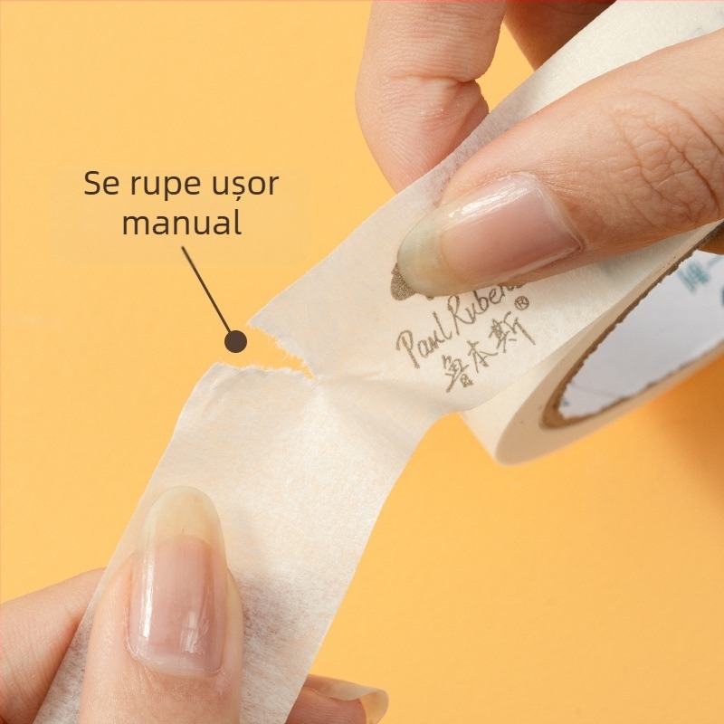 Rubens bandă de mascare din hârtie cu model logo, pentru pictură cu gouache și acuarelă