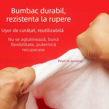 Bumbac filtrant 3D pentru acvariu – material din bumbac, permeabilitate înaltă, separare uscat/umed