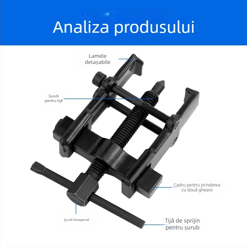 Trusă de demontare a rulmenților cu două gheare, oțel carbon forjat, Prosperity