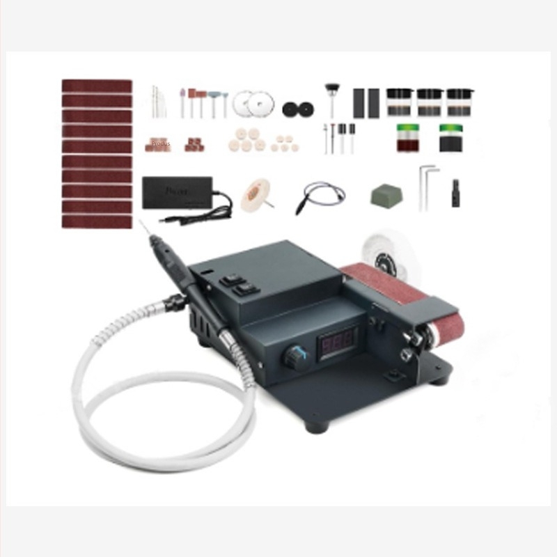 Mașină de șlefuit cu bandă abrazivă pentru birou – polire DIY și ascuțire de cuțite – 24V