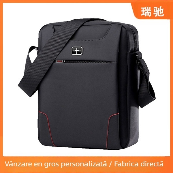 SWICKY Geantă de umăr pentru bărbați — stil de drum de afaceri, Material poliester, Căptușeală poliester, Model solid