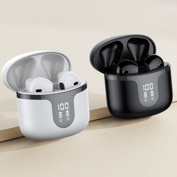 Căști Bluetooth in-ear fără fir — redare muzică, rază 10 m, rezistente la apă, Bluetooth 5.0, autonomie baterie peste 8 ore (Bluetooth 5.0, rază 10 m, rezistente la apă, redare muzică, autonomie >8 h)