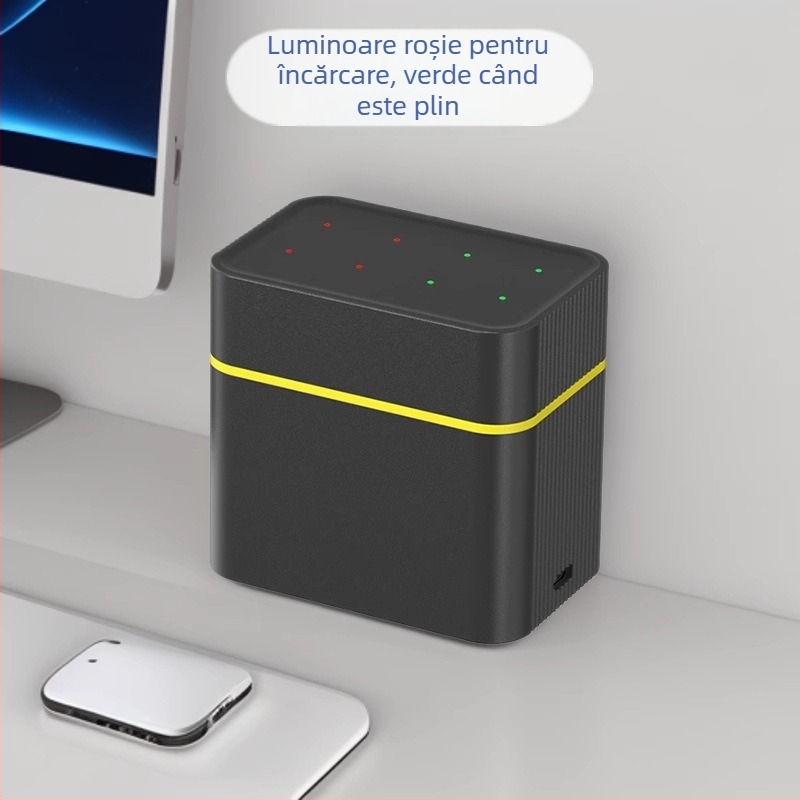 Încărcător inteligent pentru baterii AA, 8 compartimente, port Type-C, intrare 5V/2A, ieșire 5V DC 2A