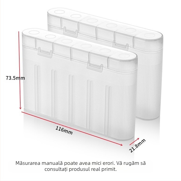 Cutie pentru baterii 18650, 6 compartimente, cutie din plastic cu placă de protecție, Yixuan