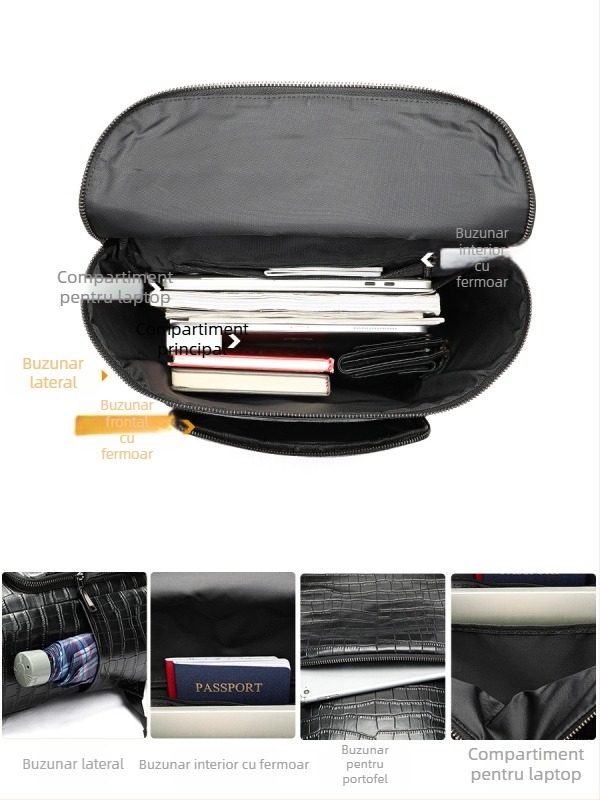 Rucsac din piele adevărată pentru bărbați – piele de top layer, bretele cu pernă, capacitate sub 20 L, compatibil cu laptop de 15 inch, pentru călătoriile de afaceri