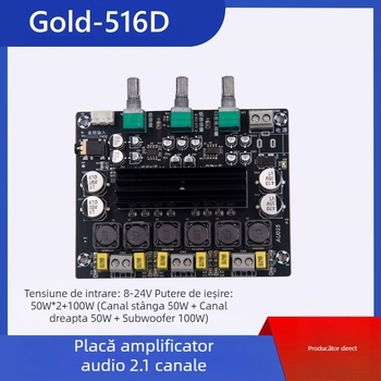 Amplificator TPA3116 – placă de amplificare digitală, 2.1 canale, 2×50W + 100W, Clasa D, fidelitate înaltă