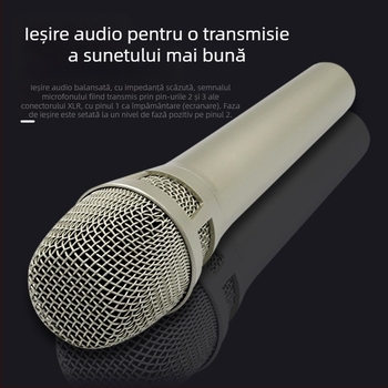 105 microfon condensator cu placă de sunet externă pentru streaming live și karaoke - pentru PC și mobil - captare cardioid, 100 Hz - 20 kHz, SNR ≥70 dB, Mono