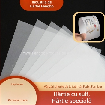 Hârtie cu acid sulfuric pentru trasare, 53 g, 50% opacitate, ambalaj impermeabil, personalizabil, pentru desen manual și ambalare premium