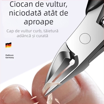 Set pedicure cu clește pentru unghii și foarfecă – portabil, model pentru uz casnic, oțel inoxidabil