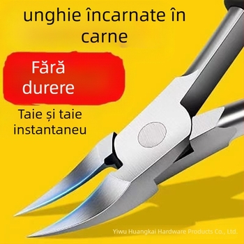 Set de unelte pentru pedicură din oțel inoxidabil: clești pentru caneluri ale unghiilor, clești oblici și pensete multifuncționale