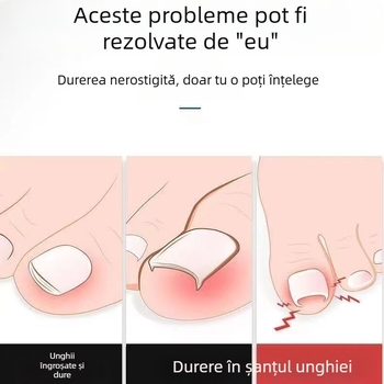 Set de unelte pentru pedicură din oțel inoxidabil: clești pentru caneluri ale unghiilor, clești oblici și pensete multifuncționale