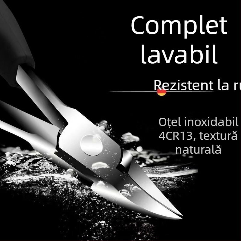 Set de unelte pentru pedicură din oțel inoxidabil: clești pentru caneluri ale unghiilor, clești oblici și pensete multifuncționale