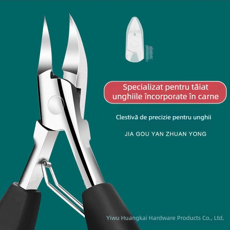 Set de unelte pentru pedicură din oțel inoxidabil: clești pentru caneluri ale unghiilor, clești oblici și pensete multifuncționale