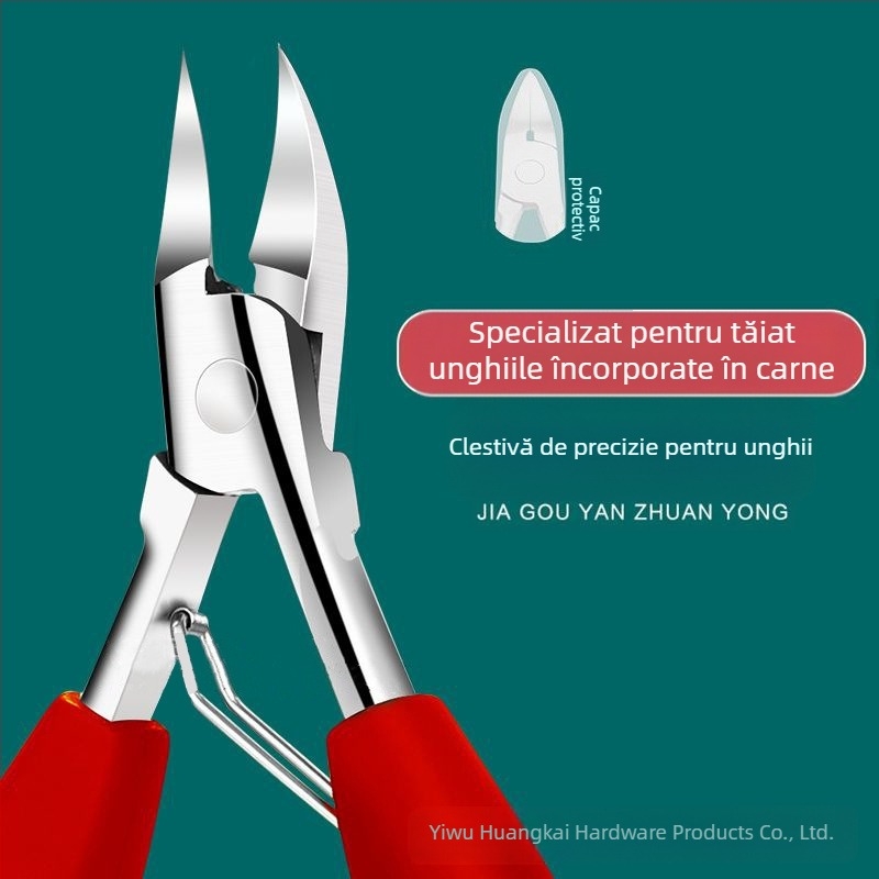 Set de unelte pentru pedicură din oțel inoxidabil: clești pentru caneluri ale unghiilor, clești oblici și pensete multifuncționale