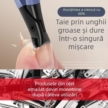 Clește de unghii, oțel inoxidabil, gură plată, deschidere mare, margine ascuțită, lamă dreaptă