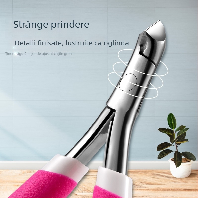 Queen Foarfece pentru piele moartă în formă de T, mâner din silicon antiderapant, oțel inoxidabil