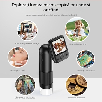 APEXEL microscop digital, mărire 800x, imagine de înaltă definiție, pentru observații biologice și evaluarea bijuteriilor, destinat educației și cercetării