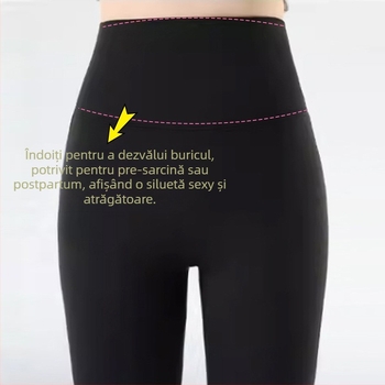 Pantaloni pentru mame însărcinate și postnatale, cu susținere abdominală, material gros, micro-elastici, poliester 30–50%, croială slim