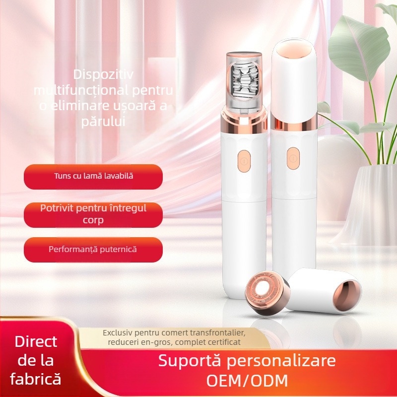 Dispozitiv electric de epilat pentru corp, pentru întregul corp, cu două lame, alimentare USB, motor DC