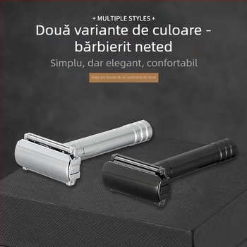 Chaoke aparat de ras manual pentru bărbați — anti-zgâriere, stil retro, lamă cu două fețe
