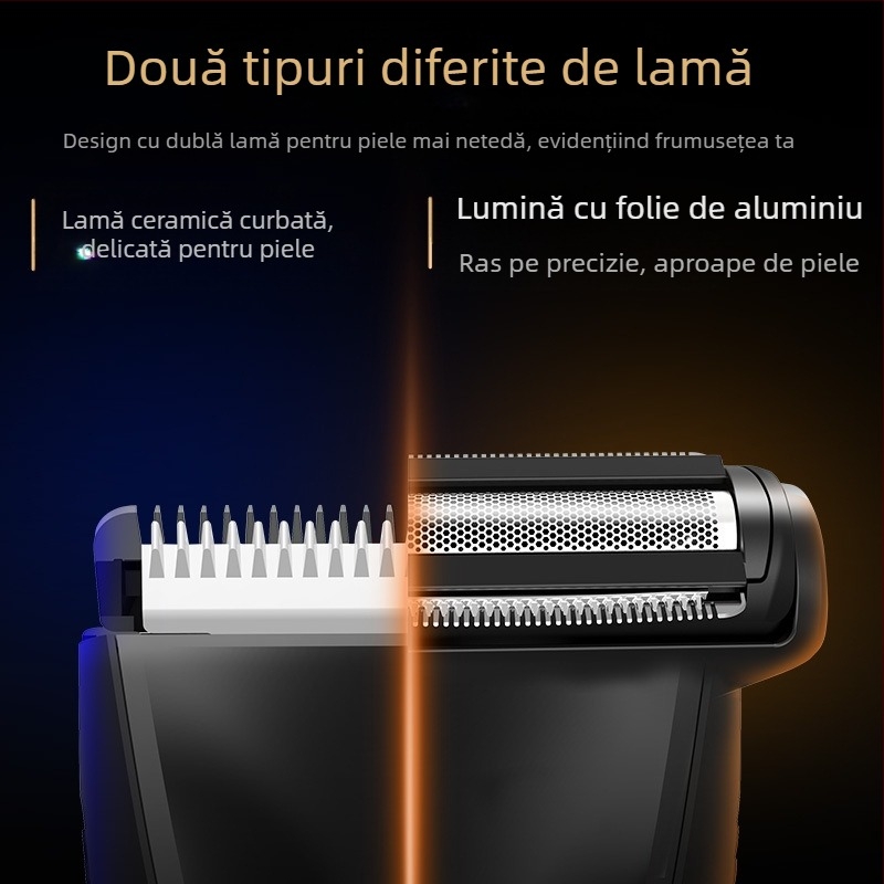 Trimer electric pentru corp CDH021, impermeabil, utilizare umedă/se uscată, alimentare USB, lavabil, certificat CE