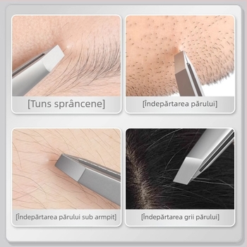 Clip pentru sprâncene, ultra-subțire din oțel inoxidabil, precizie pentru smulgerea sprâncenelor și a bărbii, origine Yangjiang