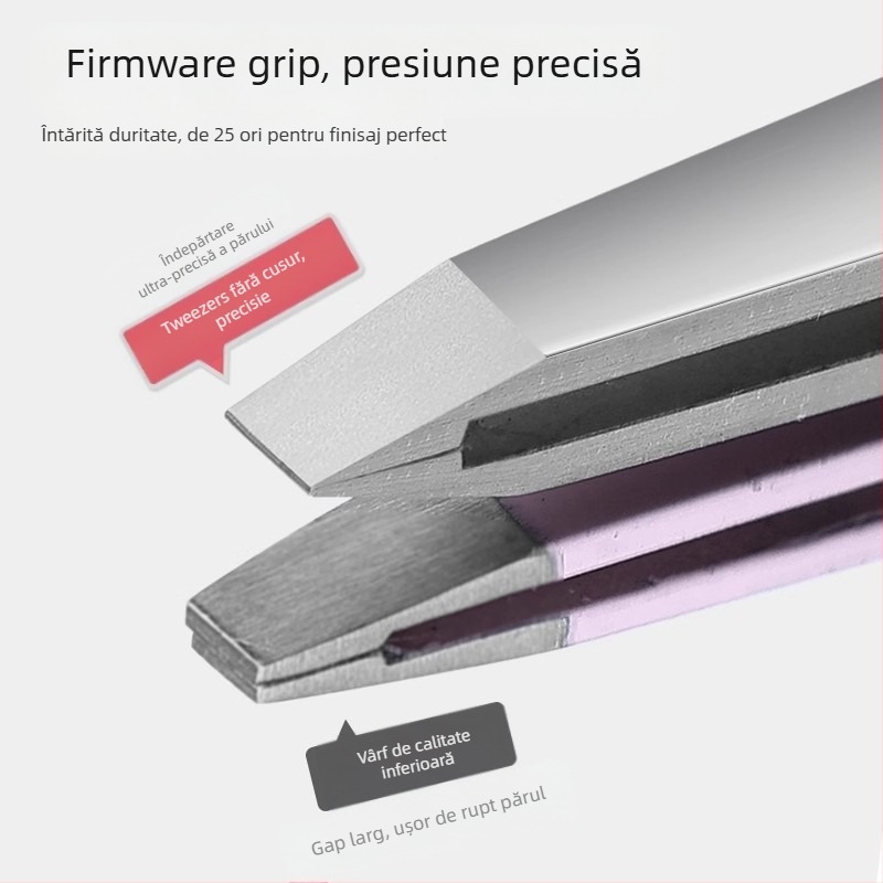 Clip pentru sprâncene, ultra-subțire din oțel inoxidabil, precizie pentru smulgerea sprâncenelor și a bărbii, origine Yangjiang