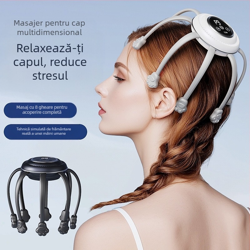 Masaj pentru scalp cu gheare WY-601 — Alimentare USB, Control prin buton, 3-a treaptă, Masaj prin vibrații