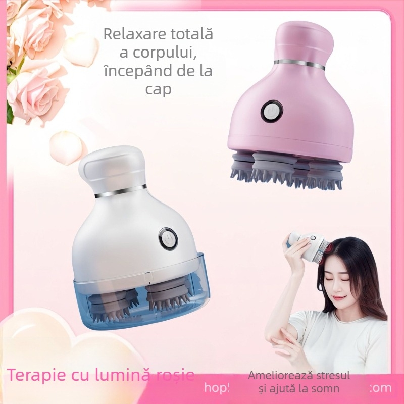 Masaj pentru scalp cu masaj de frământare, reîncărcabil, 3 trepte, model 820, control prin buton