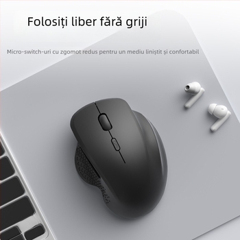 Mouse wireless ergonomic, 2400 DPI, 7 butoane, interfață USB, 2,4 GHz