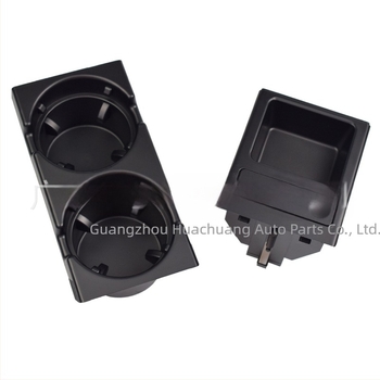 Huachuang suport de pahar pentru apă, compatibil cu BMW Seria 3 E46, spațiu de depozitare în consola centrală cu suport izolat pentru pahar, modele 51168217953/51168217955