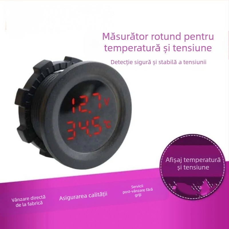 Volmetru auto cu afișaj digital cu două afișaje, model 666