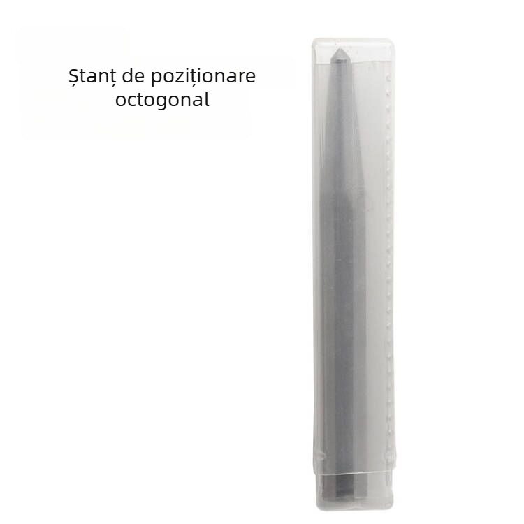 Cioc octogonal pentru poziționare cu cioc central, vârf, mâner din oțel, lungime 118 mm