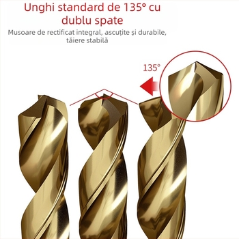 Set de 51 burghie cu cobalt pentru bormașină de mână, oțel de înaltă viteză